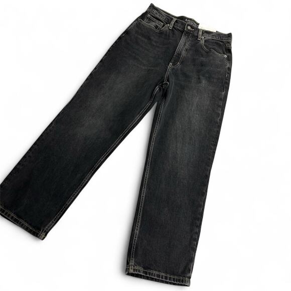 NWT Arizona Highest Rise Vintage Straight Jeans Black Size 10 - Picture 2 of 6